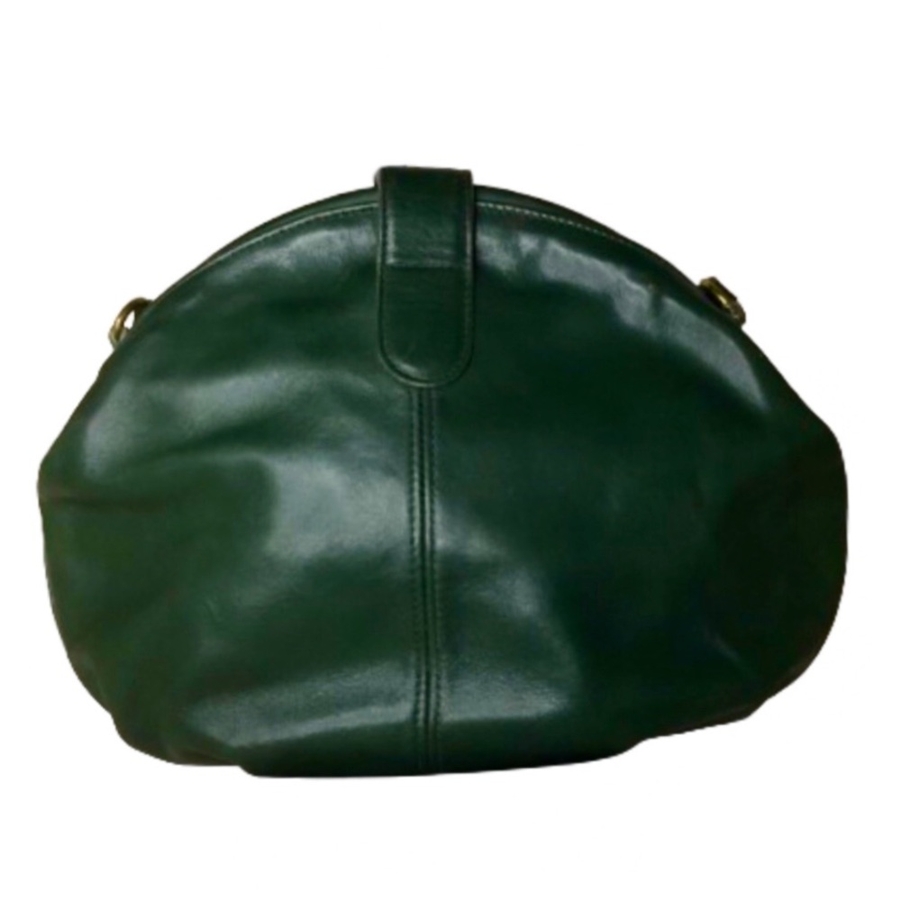 Vintage COACH Laurel Bottle Green Leather Hinged Clamshell Crossbody Bag 4117 - Picture 4 of 17